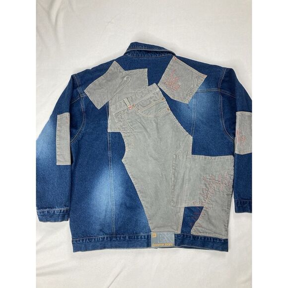 Boom X Blue Corduroy Long Sleeve Heavyweight Button Up Jean Jacket Mens XXL - Picture 8 of 13